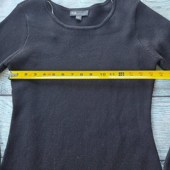 AGB Women's Black Sweater Dress NWT Size Large - Picture 6 of 14